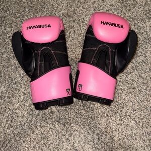 HAYABUSA Pink and Black Boxing Gloves